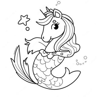 Unicorn Mermaid Coloring Page 11286-9172