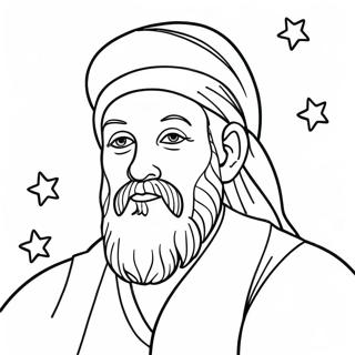 Abraham With Stars Coloring Page 11297-9183