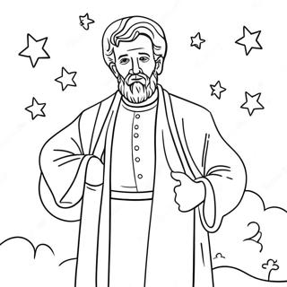 Abraham With Stars Coloring Page 11297-9184