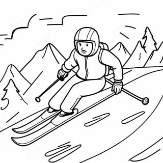 Skiing Adventure Coloring Page 11306-9194