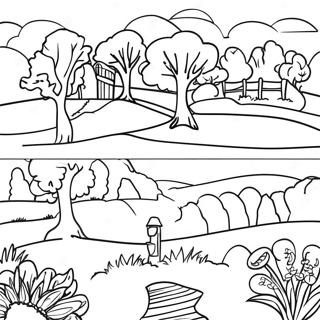 Colorful Country Landscapes Coloring Page 11317-9197