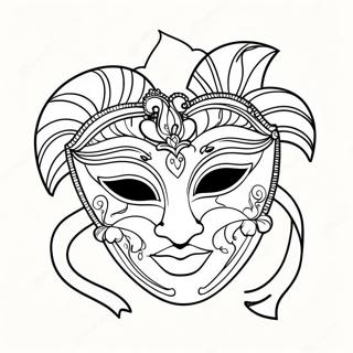 Mardi Gras Mask Coloring Page 1131-898