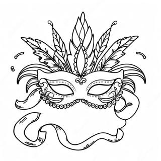 Mardi Gras Mask Coloring Page 1131-899