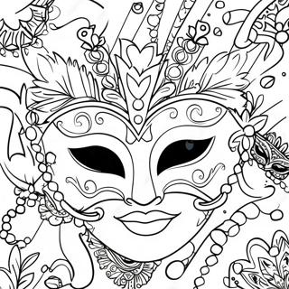 Mardi Gras Mask Coloring Page 1131-900