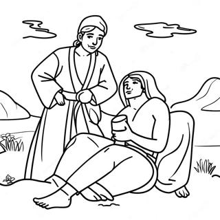 The Good Samaritan Kindness Coloring Page 11327-9210