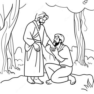 The Good Samaritan Kindness Coloring Page 11327-9212