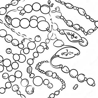 Colorful Mardi Gras Beads Coloring Page 1132-909