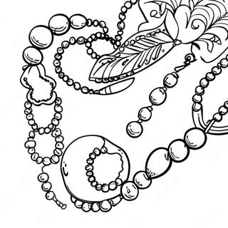 Colorful Mardi Gras Beads Coloring Page 1132-912