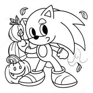 Sonic Halloween Coloring Page 11346-9224