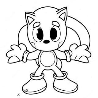 Sonic In A Spooky Costume Coloring Page 11347-9225