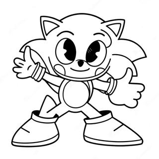 Sonic In A Spooky Costume Coloring Page 11347-9228