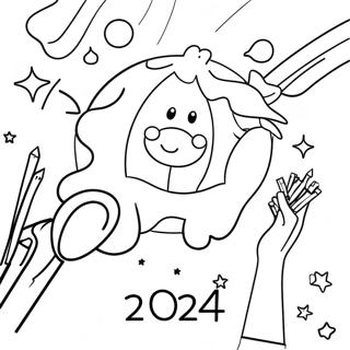 New Years 2024 Coloring Pages