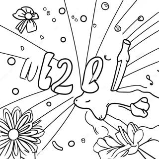 New Year S 2024 Celebration Coloring Page 11356-9230