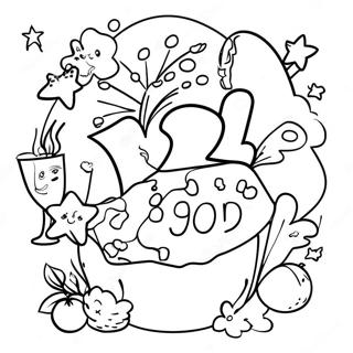 New Year S 2024 Celebration Coloring Page 11356-9232