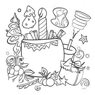 Festive New Year S Eve Party Coloring Page 11357-9242