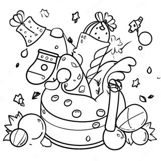 Festive New Year S Eve Party Coloring Page 11357-9244