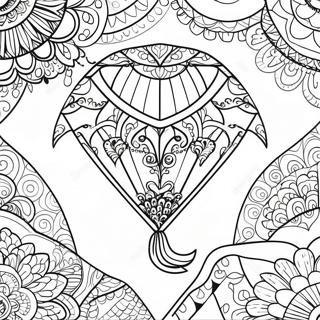 Colorful Kite With Patterns Coloring Page 11377-9261