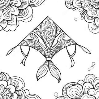 Colorful Kite With Patterns Coloring Page 11377-9262