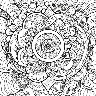 Vibrant Gel Pen Mandala Coloring Page 11397-9270