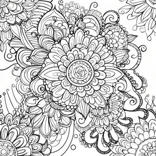 Vibrant Gel Pen Mandala Coloring Page 11397-9271