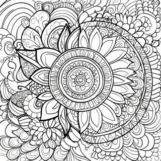 Vibrant Gel Pen Mandala Coloring Page 11397-9272