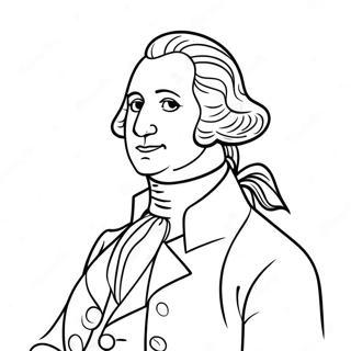 George Washington In Historical Attire Coloring Page 11407-9281