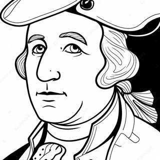 George Washington In Historical Attire Coloring Page 11407-9283