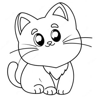 Anime Cat Coloring Page 11416-9273