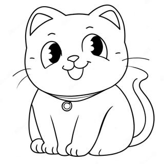 Anime Cat Coloring Page 11416-9274