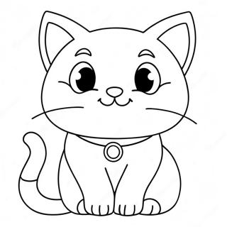 Anime Cat Coloring Page 11416-9276