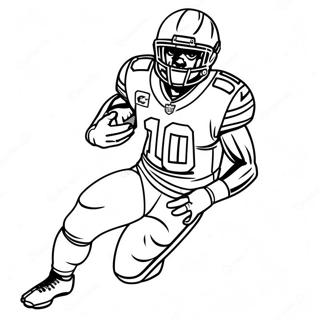 Tyreek Hill Action Pose Coloring Page 1141-908