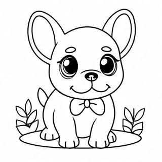 Cute Frenchie Puppy Coloring Page 11437-9298