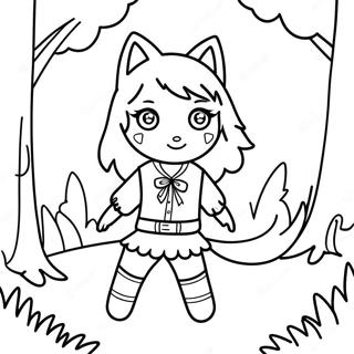 Gacha Life Wolf Girl Coloring Pages