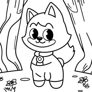 Gacha Life Wolf Girl In Forest Coloring Page 11456-9311