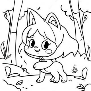 Gacha Life Wolf Girl In Forest Coloring Page 11456-9312