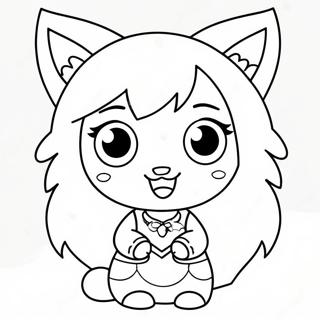 Cute Gacha Life Wolf Girl Coloring Page 11457-9329