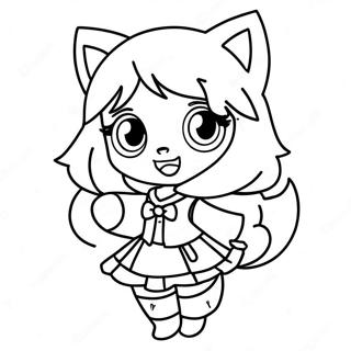 Cute Gacha Life Wolf Girl Coloring Page 11457-9330