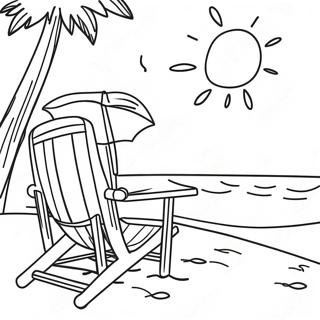 Summer Beach Scene Coloring Page 11477-9325