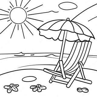 Summer Beach Scene Coloring Page 11477-9326