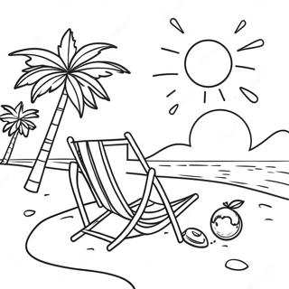 Summer Beach Scene Coloring Page 11477-9327