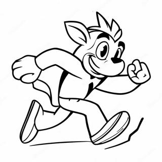 Crash Bandicoot Running Fast Coloring Page 11487-9337