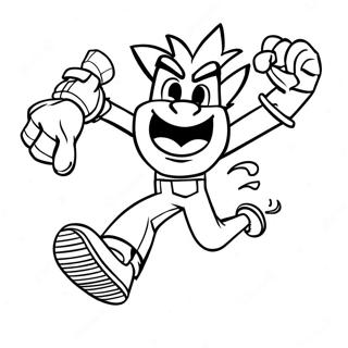 Crash Bandicoot Running Fast Coloring Page 11487-9339