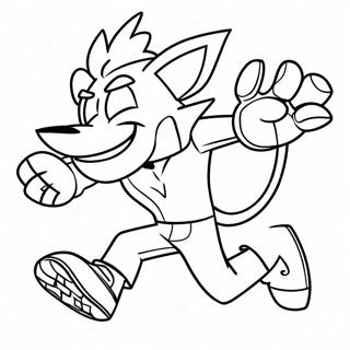 Crash Bandicoot Running Fast Coloring Page 11487-9340