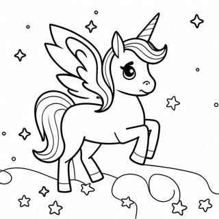 Sparkling Unicorn With Glittery Wings Coloring Page 11497-9348