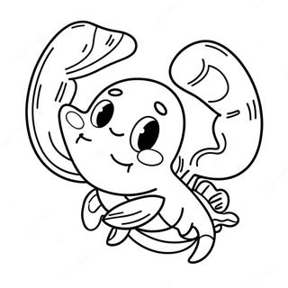 Cute Cartoon Lobster Coloring Page 11507-9355