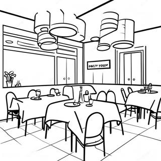 Restaurant Coloring Pages