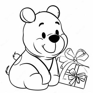 Winnie The Pooh Christmas Coloring Pages