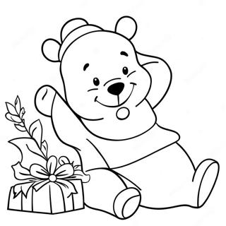 Winnie The Pooh Christmas Coloring Page 11546-9383