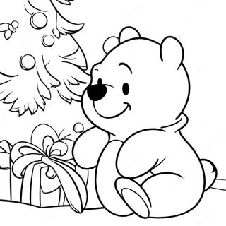 Winnie The Pooh Christmas Coloring Page 11546-9384