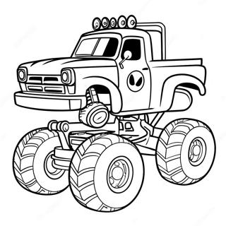 Spiderman Monster Truck In Action Coloring Page 11566-9398